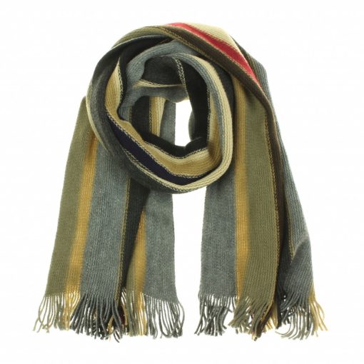 Csíkos kötött férfi sál