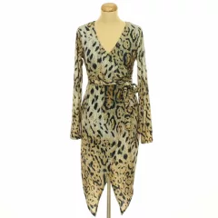 Bodyflirt leopárdmintás átlapolt ruha