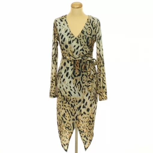 Bodyflirt leopárdmintás átlapolt ruha