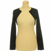 Fashion Nova fekete elasztikus boleró