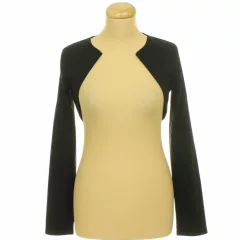 Fashion Nova fekete elasztikus boleró