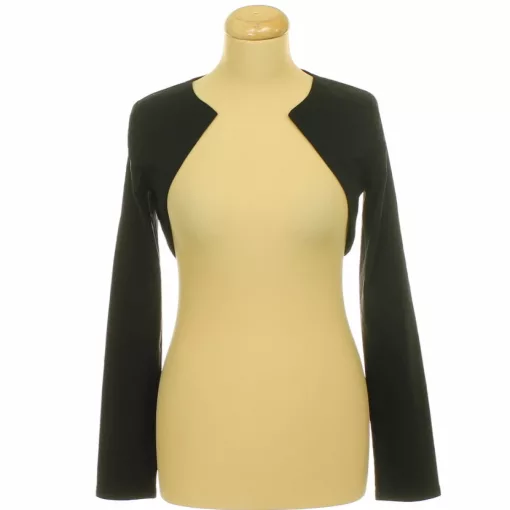 Fashion Nova fekete elasztikus boleró