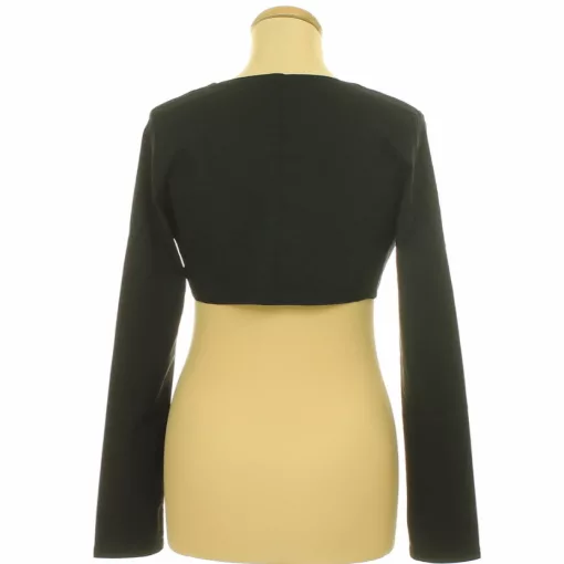 Fashion Nova fekete elasztikus boleró