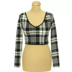 Shein kockás top