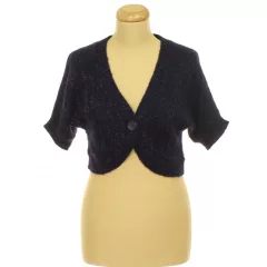 H&M csillámos lila gyapjúkeverék kardigán