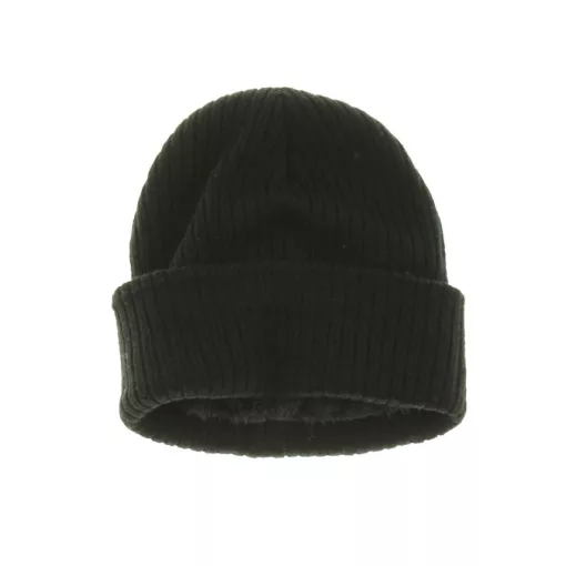 Fekete kötött sapka microfleece béléssel