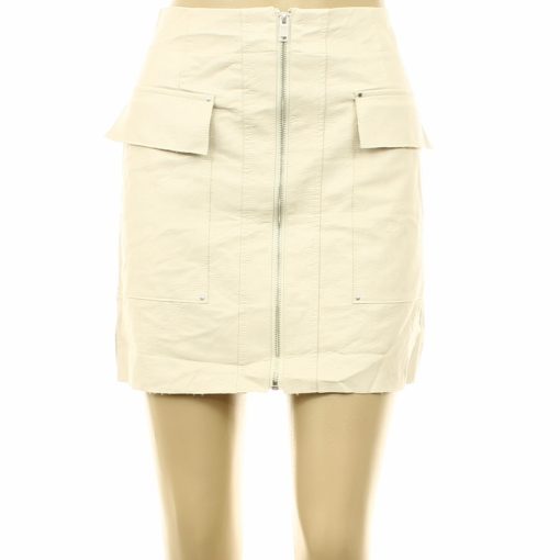 River Island törtfehér műbőr szoknya