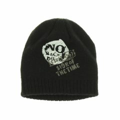 Mintás fekete kötött gyerek sapka