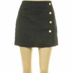 H&M fekete buklészövet miniszoknya