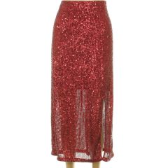 F&F flitteres bordó szoknya