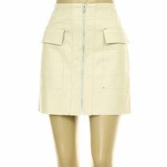 River Island krémszínű műbőr szoknya