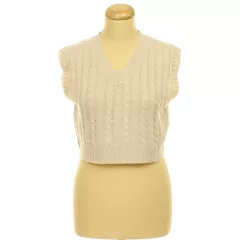 Shein csavartmintás kötött mellény