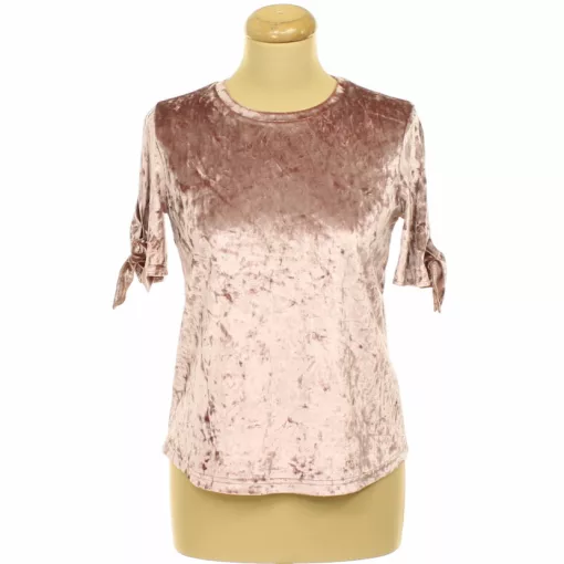Primark rózsaszín törtbársony felső