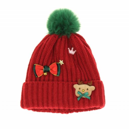 Csengettyűs karácsonyi kötött sapka