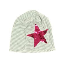 Flitteres csíkos pamut sapka