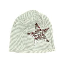 Flitteres csíkos pamut sapka