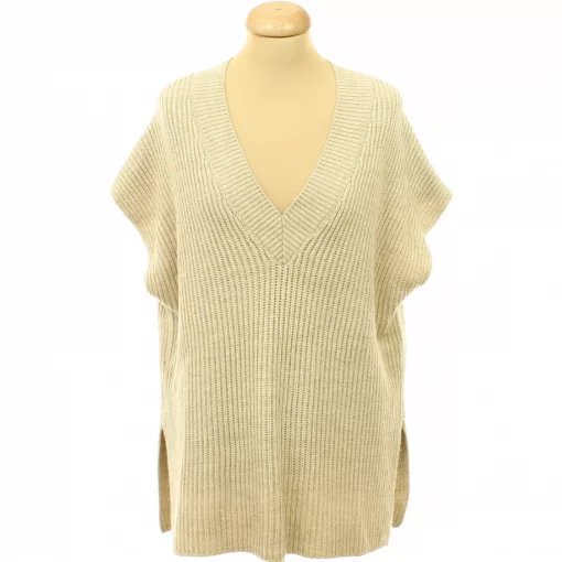 Pull&Bear barna kötött oversize mellény