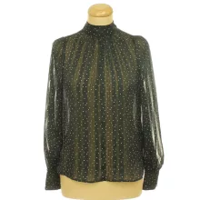H&M pöttyös fekete blúz