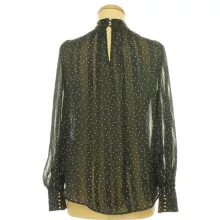 H&M pöttyös fekete blúz