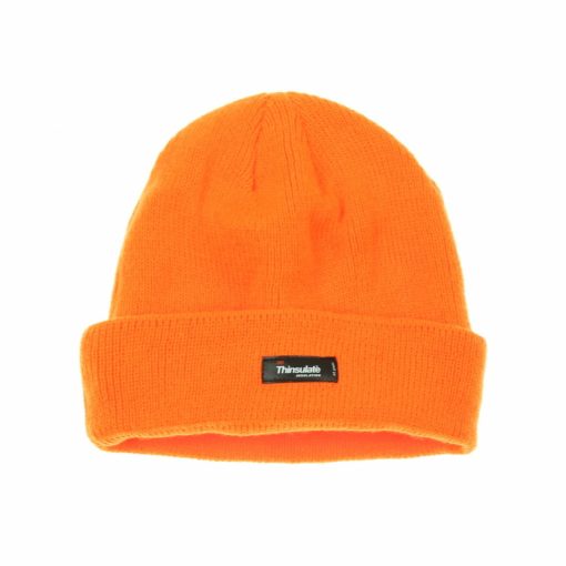 Narancssárga kötött sapka polárbéléssel