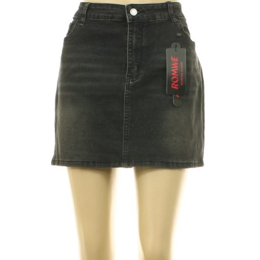 Romwe strasszos koptatott farmer szoknya