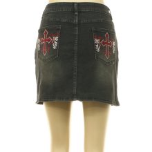 Romwe strasszos koptatott farmer szoknya