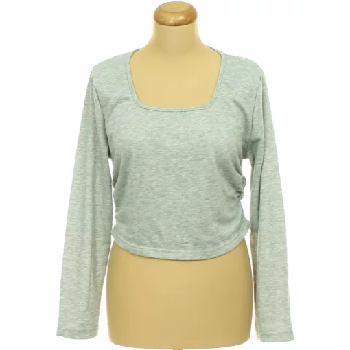 Shein ráncolt szürke felső