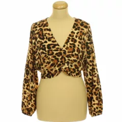 Shein leopárdmintás csavart felső