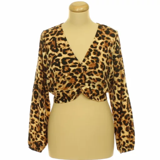 Shein leopárdmintás csavart felső