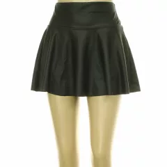 Shein fekete bőrhatású miniszoknya