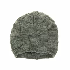 Szürke kötött sapka microfleece béléssel