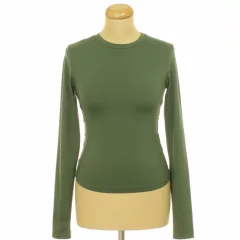 H&M khakizöld elasztikus sportfelső