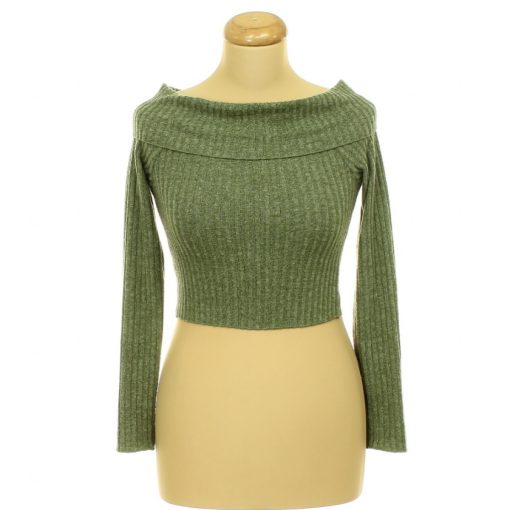 Bershka khakizöld kötött felső