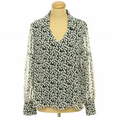 Sara Michelle mintás muszlin blúz