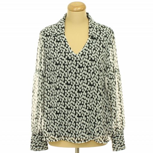 Sara Michelle mintás muszlin blúz