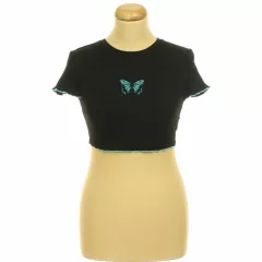 Shein hímzett mintás top