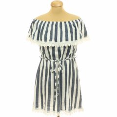 Quiz csíkos horgolt csipkés ruha