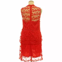 Boohoo piros horgolt csipke ruha