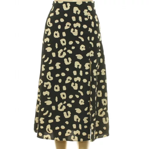 Shein mintás fekete szoknya