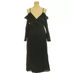 H&M fekete átlapolt ruha