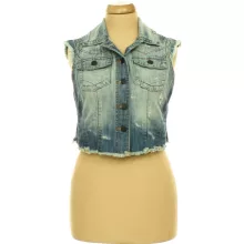 River Island szaggatott farmer mellény
