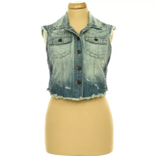 River Island szaggatott farmer mellény