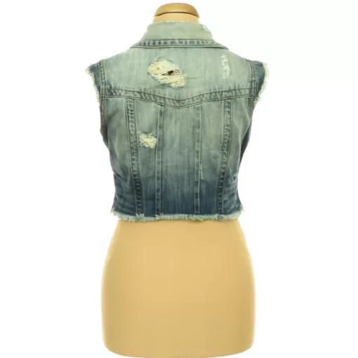 River Island szaggatott farmer mellény