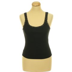 Divided csipkés fekete trikó