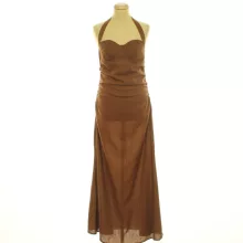 Boohoo ráncolt lenkeverék maxi ruha