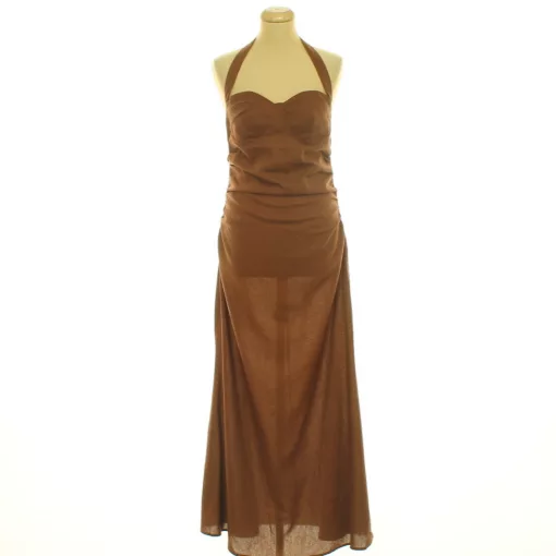 Boohoo ráncolt lenkeverék maxi ruha