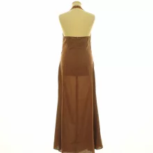 Boohoo ráncolt lenkeverék maxi ruha
