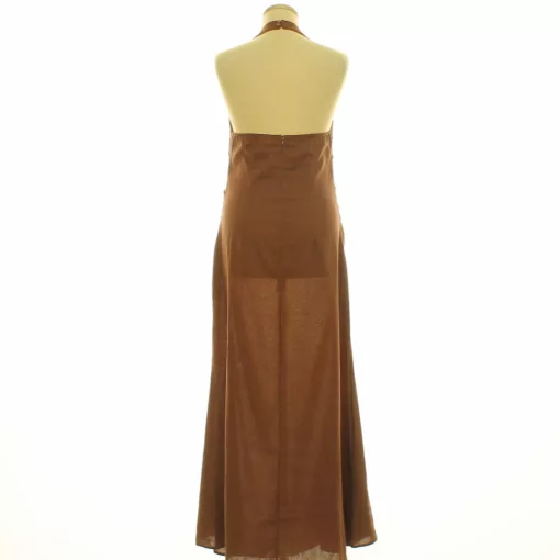 Boohoo ráncolt lenkeverék maxi ruha