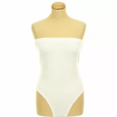 Fehér pánt nélküli body