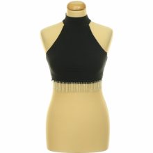 Tezenis strasszköves fekete top